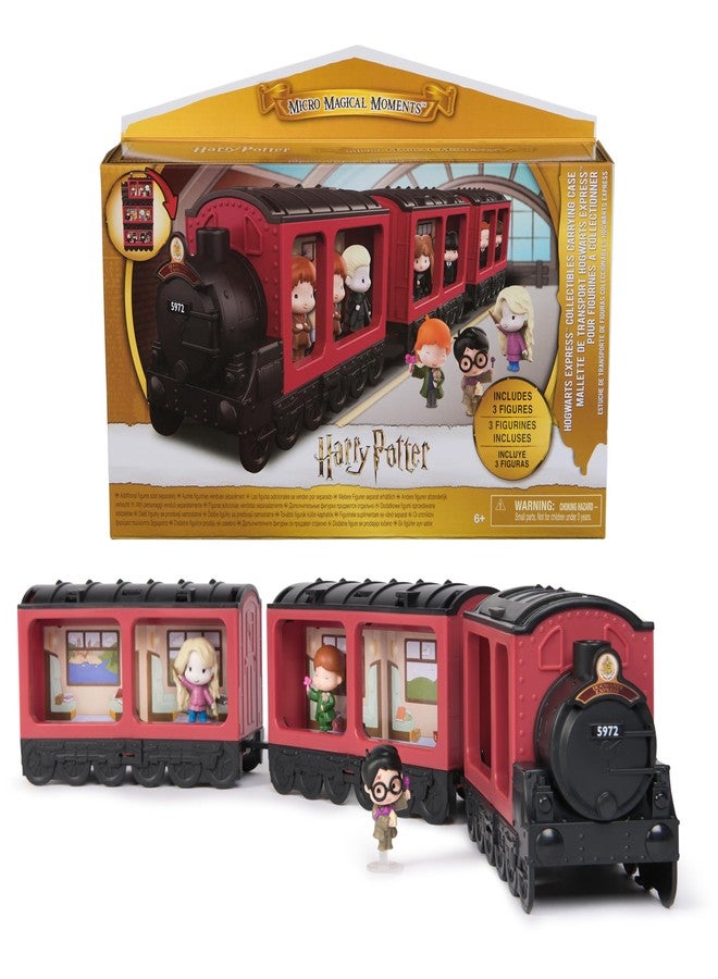 Wizarding World Harry Potter, Micro Magical Moments Hogwarts Express Collectibles Display & Carrying Case with 3 Figures, Gifts & Stocking Stuffers for Kids - Image 1